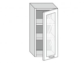 19.40.3 Шкаф настенный (h=913) на 400мм с 1-ой стекл. дверцей в Красновишерске - krasnovishersk.magazin-mebel74.ru | фото