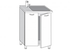 2.60.2мн Шкаф-стол на 600мм под накладную мойку с 2-мя дверцами в Красновишерске - krasnovishersk.magazin-mebel74.ru | фото