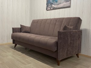 Диван Престиж-3 НПБ, велюр Sensey Dusty plum в Красновишерске - krasnovishersk.magazin-mebel74.ru | фото