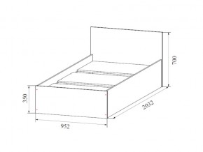 Кровать одинарная (Без матраца 0,9*2,0) в Красновишерске - krasnovishersk.magazin-mebel74.ru | фото