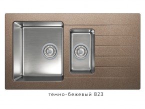 Мойка комбинированная Tolero twist TTS-890 Темно-бежевый 823 в Красновишерске - krasnovishersk.magazin-mebel74.ru | фото