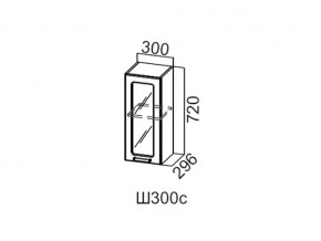 Ш300с/720 Шкаф навесной 300/720 (со стеклом) в Красновишерске - krasnovishersk.magazin-mebel74.ru | фото