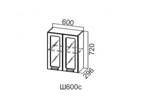 Ш600с/720 Шкаф навесной 600/720 (со стеклом) в Красновишерске - krasnovishersk.magazin-mebel74.ru | фото