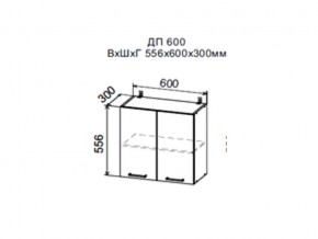 Шкаф верхний ДП600мм с 2-мя дверками в Красновишерске - krasnovishersk.magazin-mebel74.ru | фото